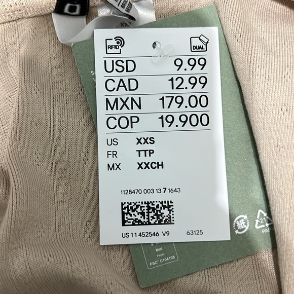 Zara Tan Top Size XXS - Picture 3 of 3